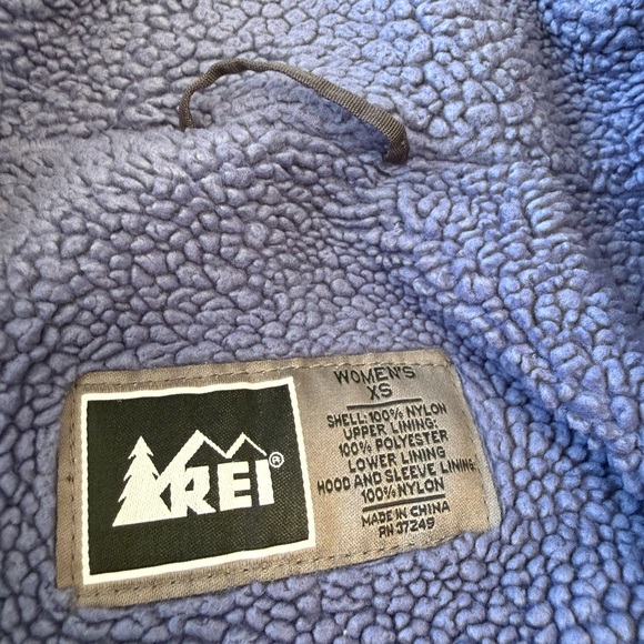 REI Elements Women’s XS Insulated Hooded Jacket - Purple/Blue - Fleece Lined - Picture 6 of 10